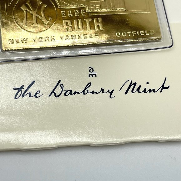 Babe Ruth Baseball Card #30 New York Yankees 1996 Danbury Mint 22KT Gold - Picture 3 of 7